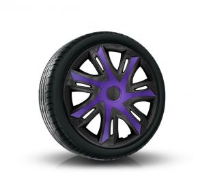 Poklice pro FIAT 15", N-POWER BICOLOR fialové-černé 4ks